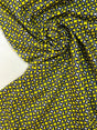 Polyester Geometric Print Fabric in Yellow and Blue