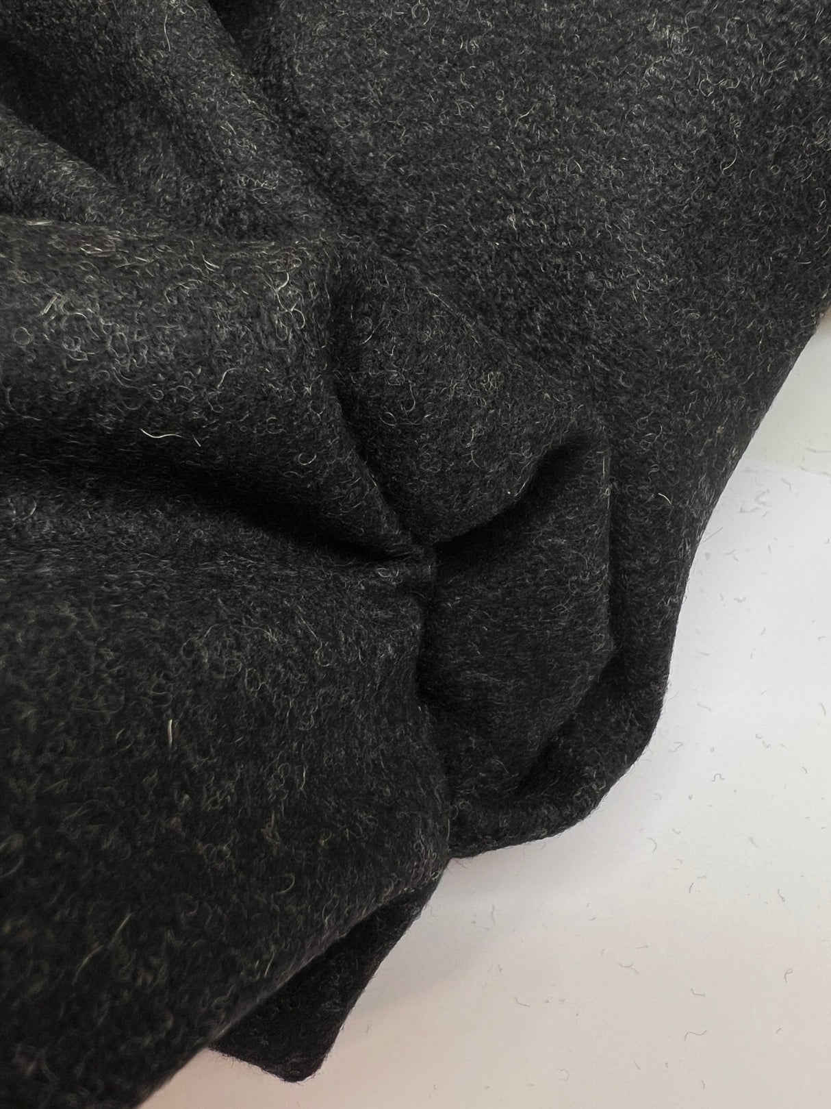 Wool Tweed Melange Gray Black