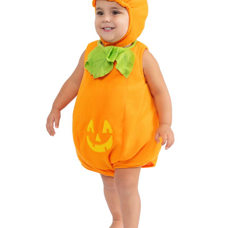 Baby pumpkin costume bubble outfit with matching hat