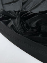 Black Velour Knitted Fabric