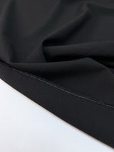 Wool Crepe Black Stretch Fabric