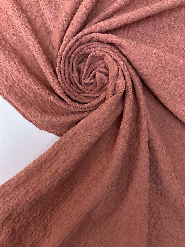 Pink Polyamide Elastane Knitted Fabric