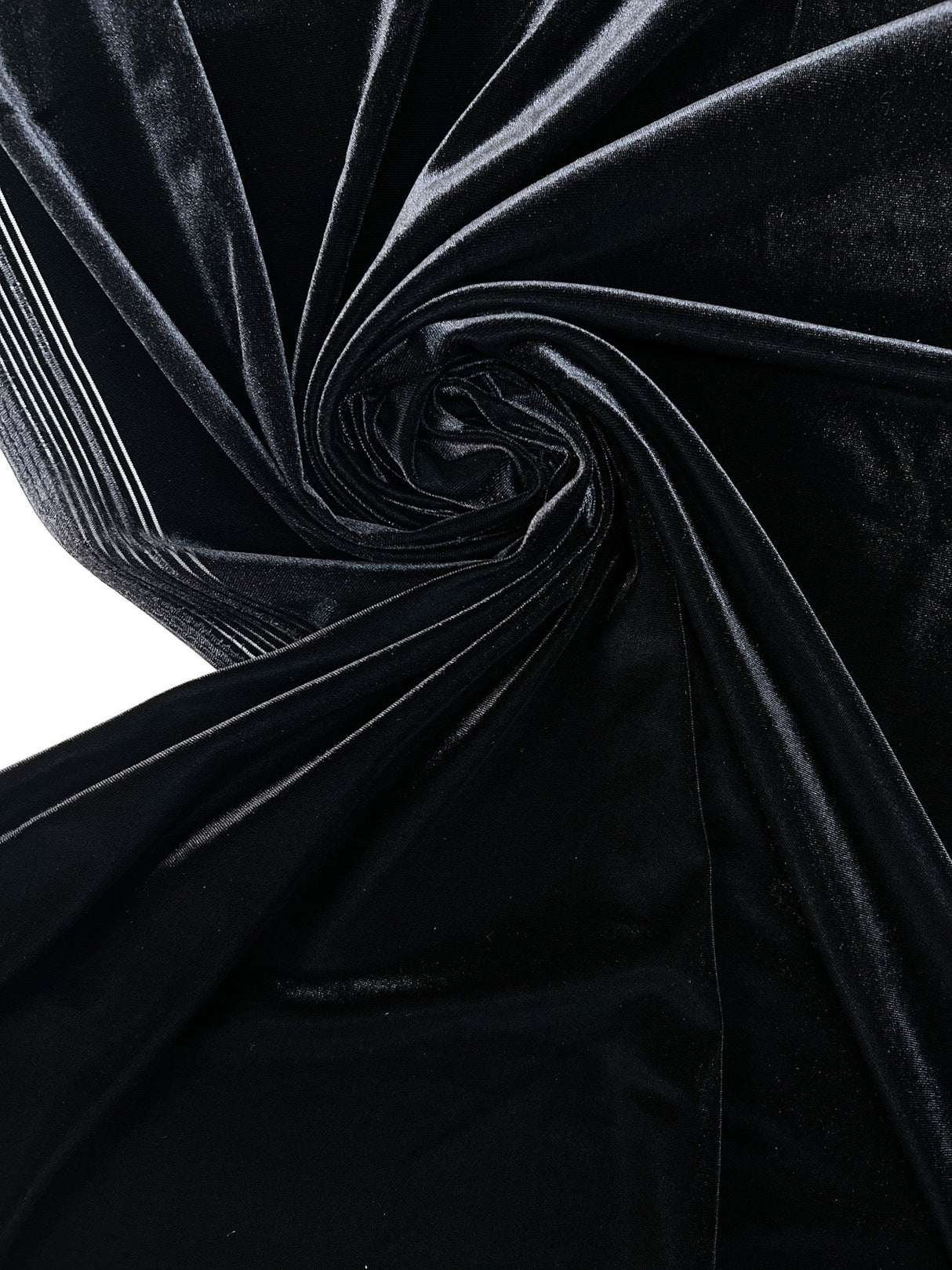 Black Polyamide Velour Knit
