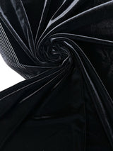 Black Polyamide Velour Knit