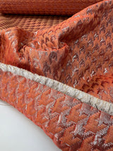Polyester Matlassé Houndstooth Silver