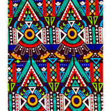 Nubia Sans Souci 100% Cotton Fabric - Multicolored African Print, 46" Width (Per Yard)