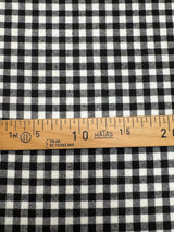 Cotton Tweed Checked Black White