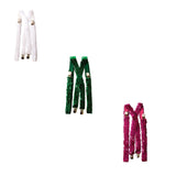 White Sequined Suspenders