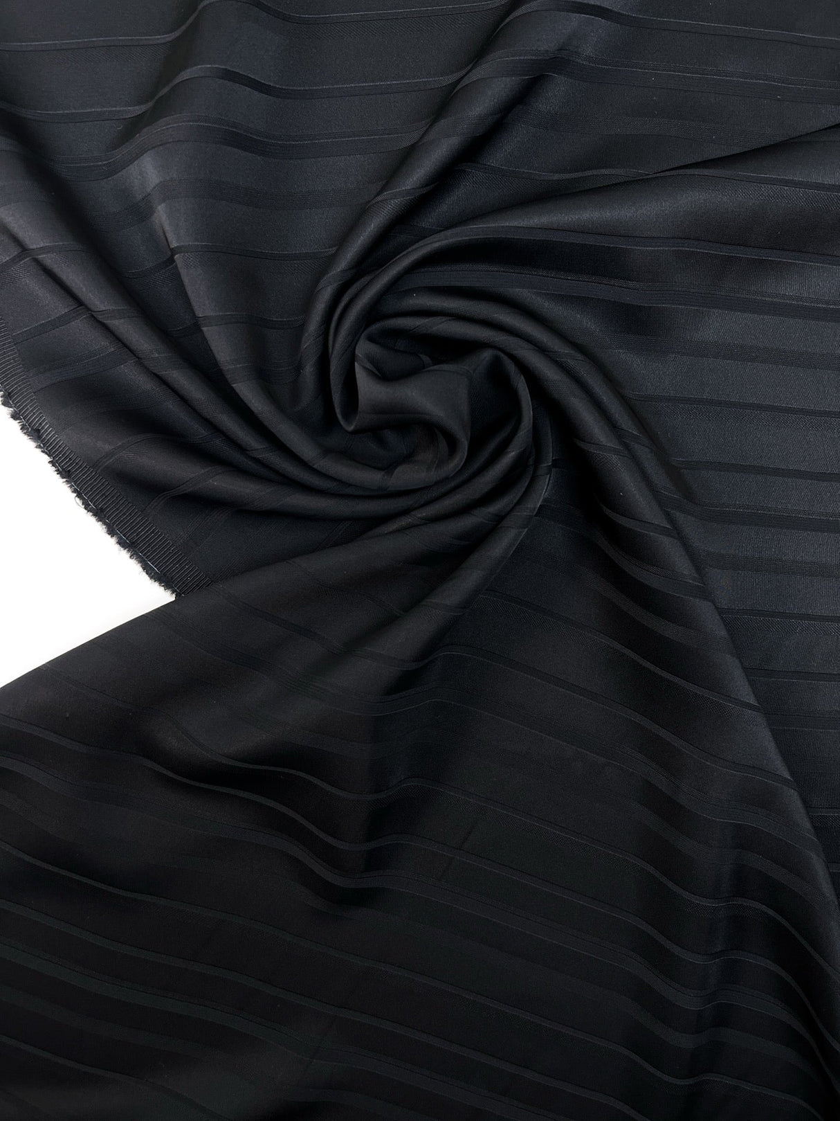 Black Jacquard Fabric Striped