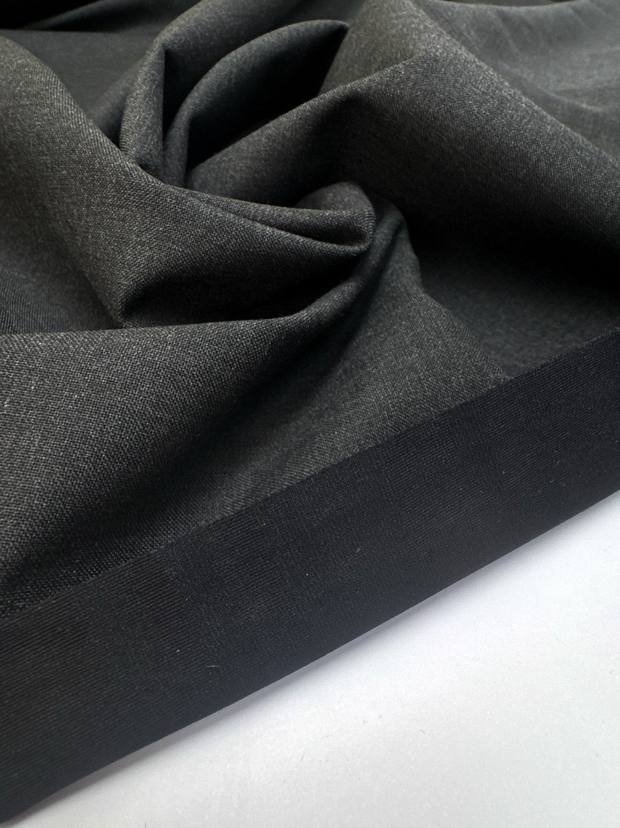 Polyester Wool Gabardine Melange Gray