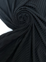 Black Polyamide Elastane Ribbed Knit