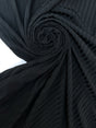 Black Polyamide Elastane Ribbed Knit