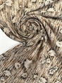 Wool Fabric Abstract Printed Gray Beige