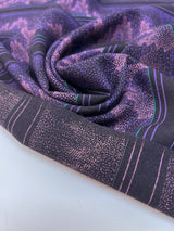 Printed Purple Pink Wool Fabric