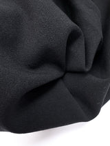 Black Cotton Polyester Elastane Woven