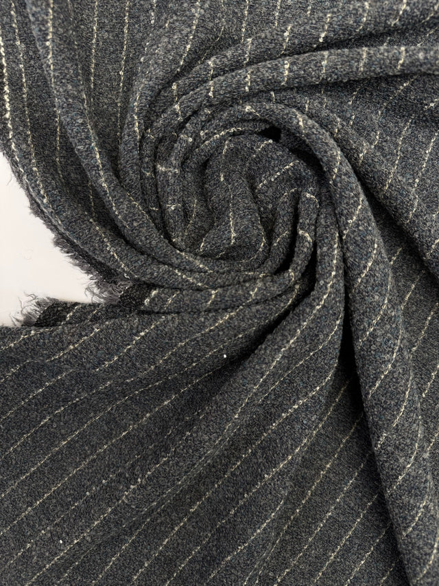 Virgin Wool Bouclé Gray-Blue