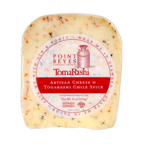 Point Reyes TomaRashi Artisan Cheese – Semi-Firm, Buttery Cheese with Japanese Shichimi-Inspired Spice Blend