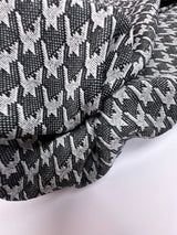 Houndstooth Knitted Polyamide Elastane Gray Black
