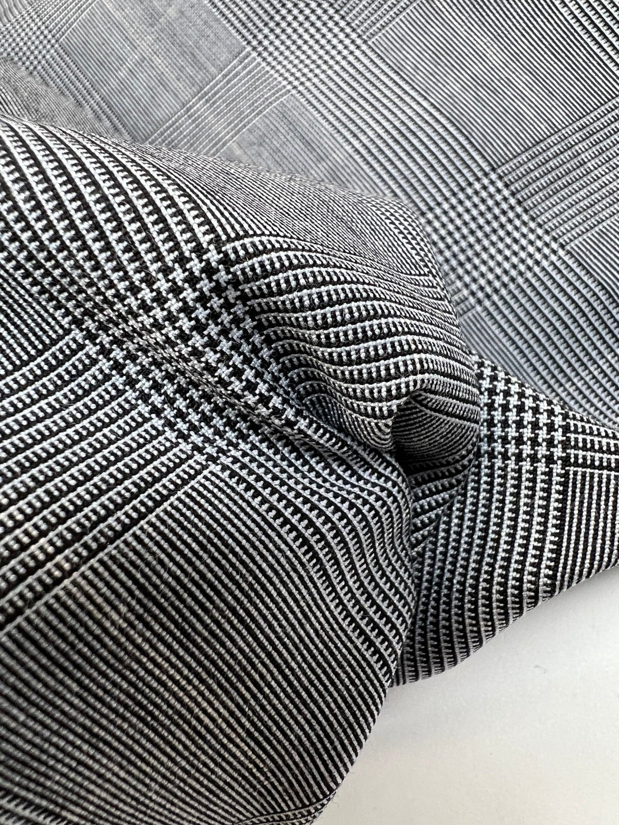 Stretch Checked Suiting Fabric