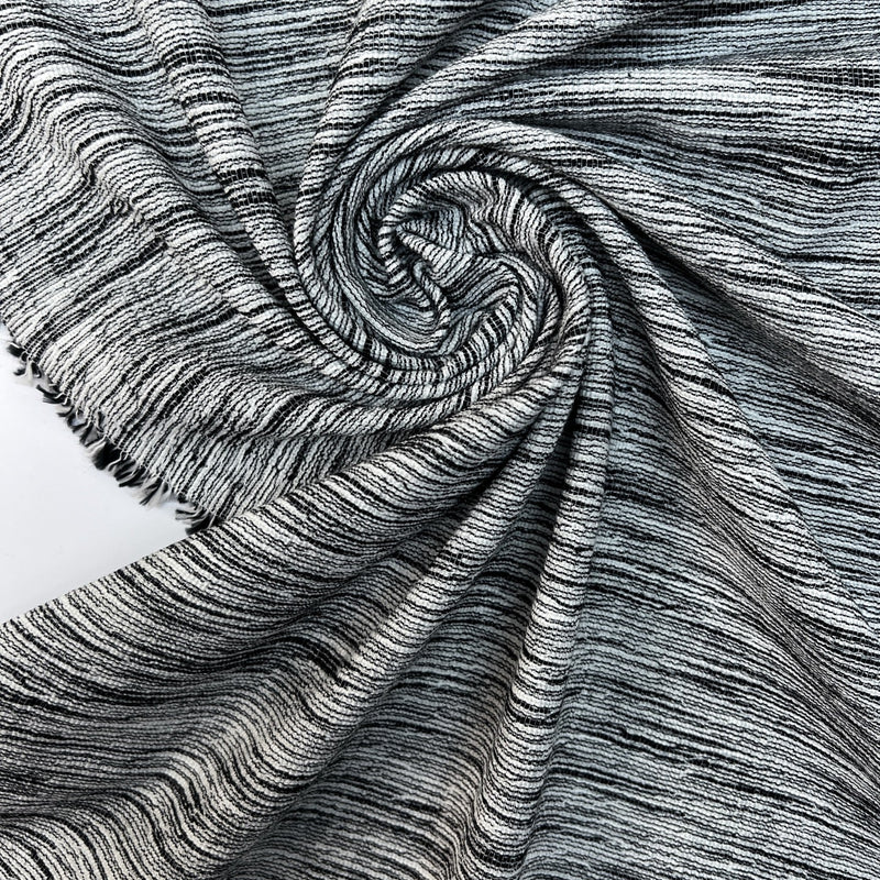 Cotton Flammé Blend Fabric White Green