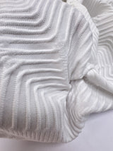 White Polyamide Elastane Knitted Fabric