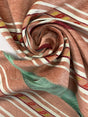 Cotton Viscose Panel Print Fabric Green Pink