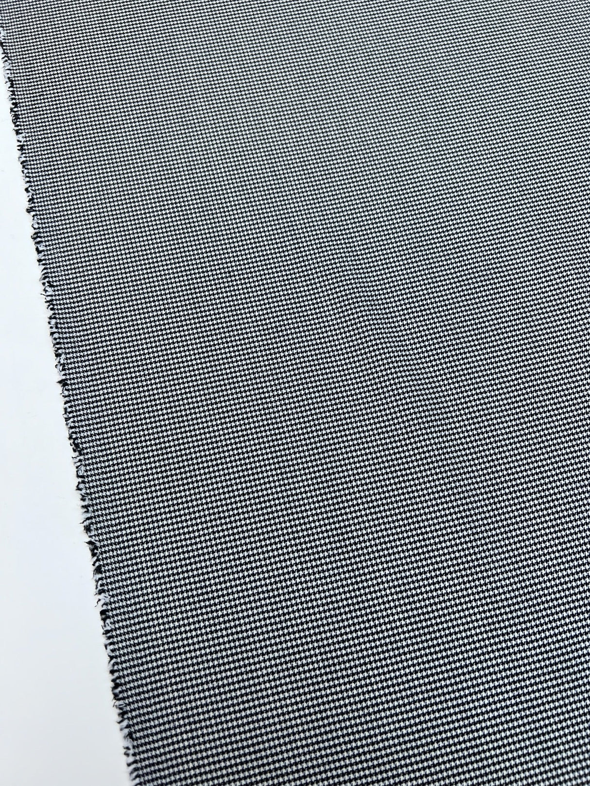 Wool Houndstooth Suit Fabric Gray