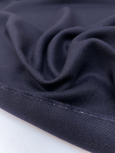 Wool Basket Weave Purple Blue