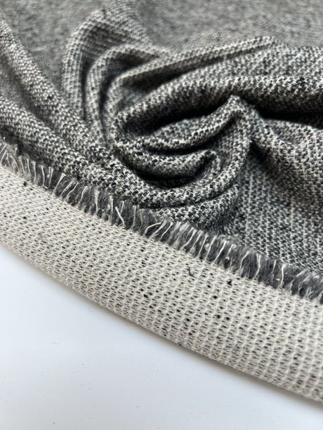 Cotton Blend Flammé Fabric Shades White