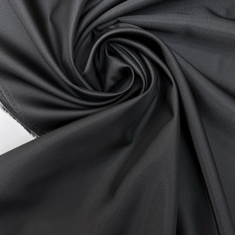 Jacquard Fabric Gray Black Striped