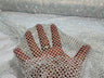 AB Rhinestones On A Fish Net Polyester Fabric - Iridescent Rhinestone Mesh, 1 Yard