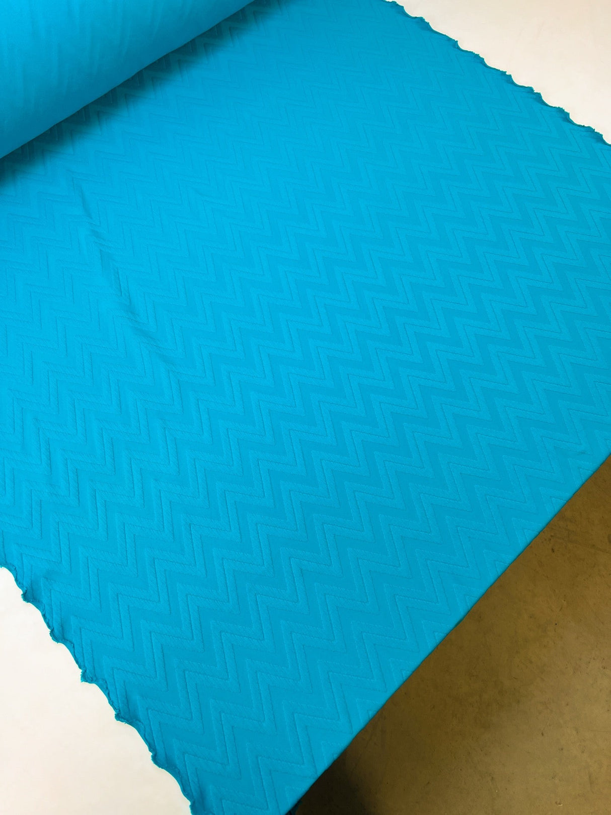 Polyamide Elastane Jacquard Blue Geometric