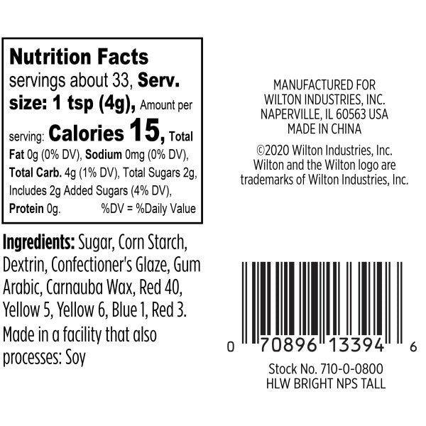 Wilton Halloween Nonpareils Sprinkles Mix, 4.69 oz.
