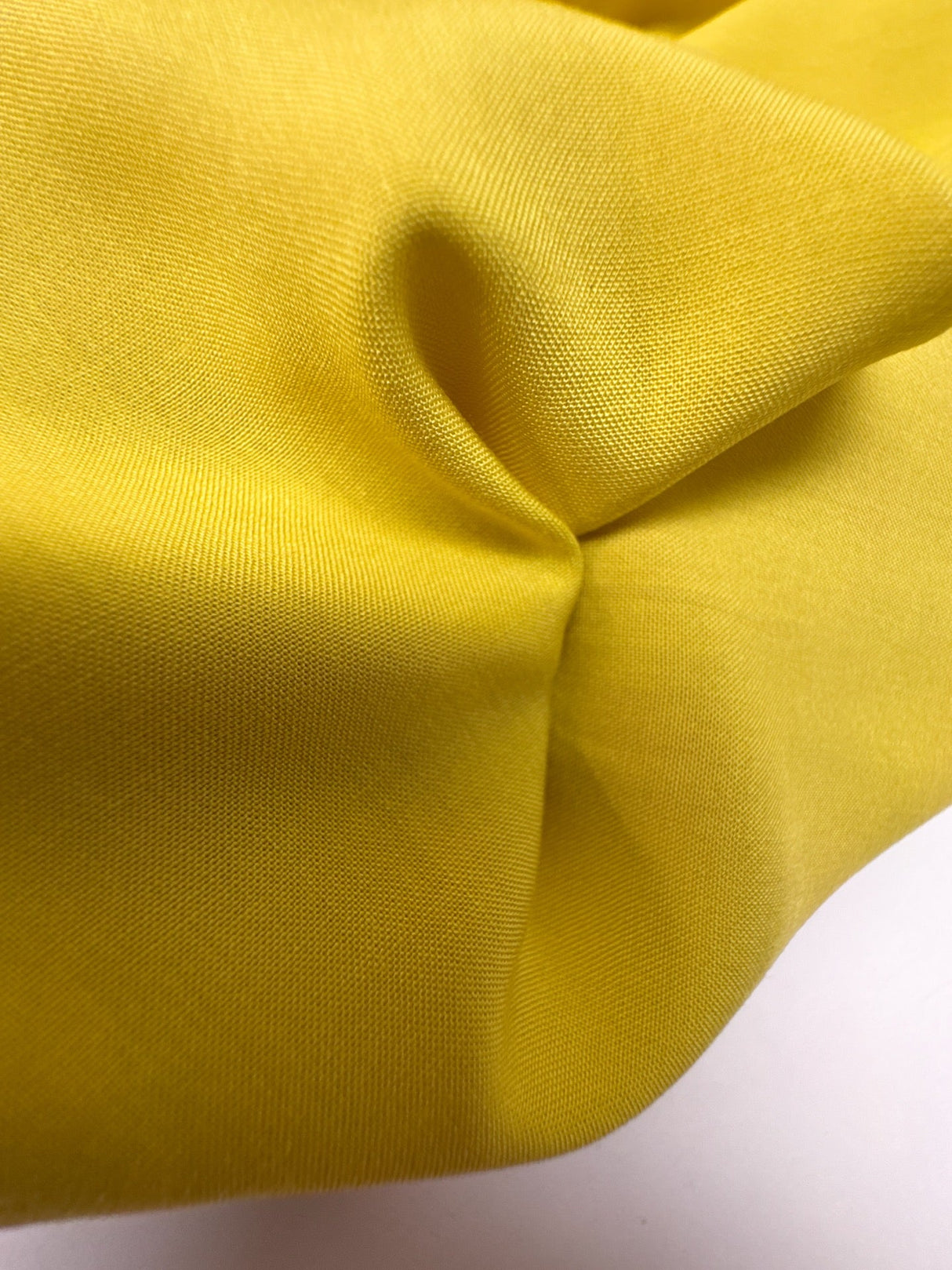 Viscose Plain Yellow-Green Italian Woven Fabric