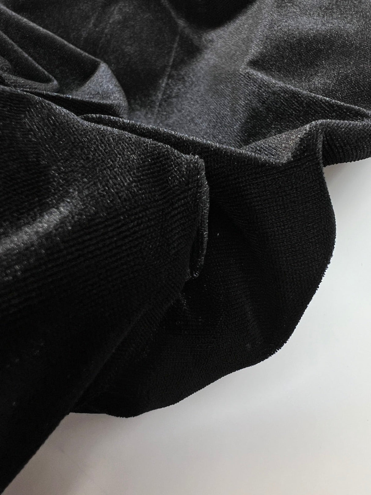 Black Polyamide Velour Knit