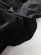 Black Polyamide Velour Knit