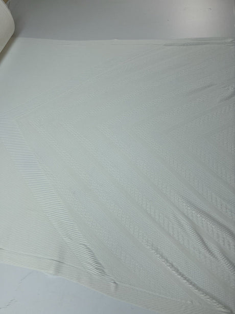 Polyamide Knitted Abstract White Fabric