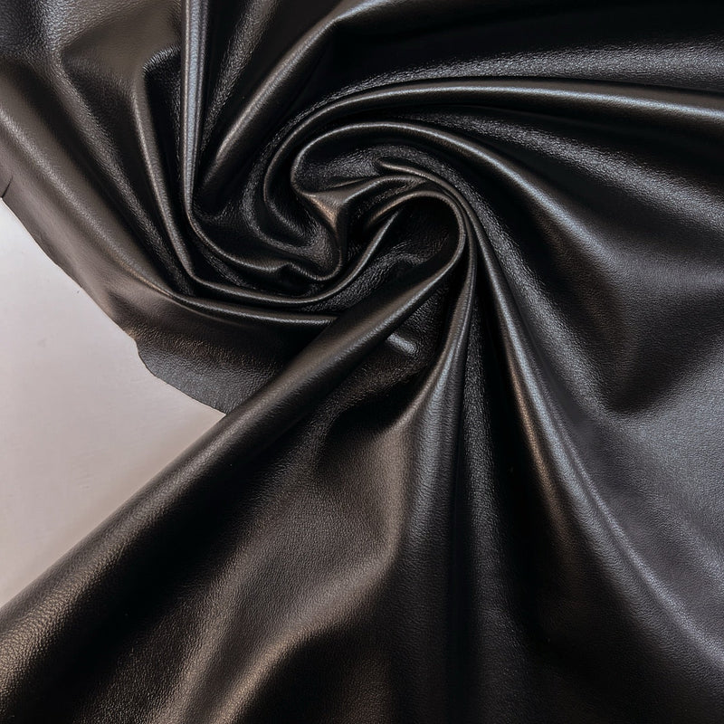 Black Brown Stretch Leather