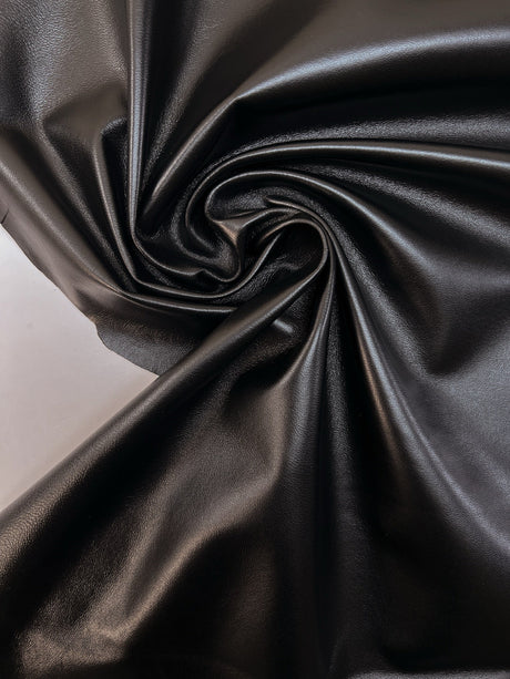 Black Brown Stretch Leather