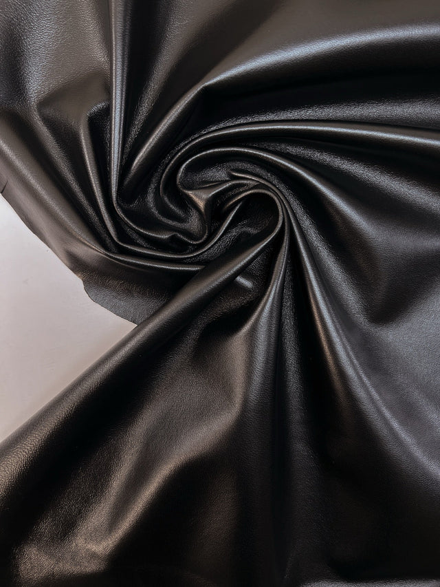 Black Brown Stretch Leather