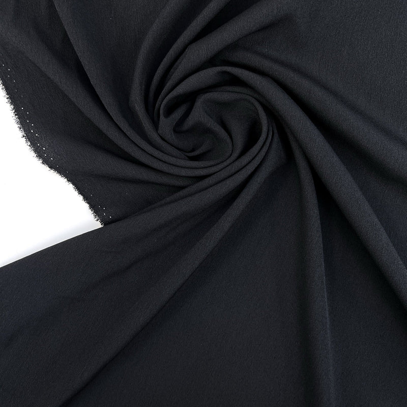 Black Polyester Crepe Fabric