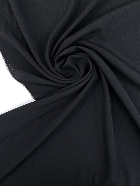 Black Polyester Crepe Fabric