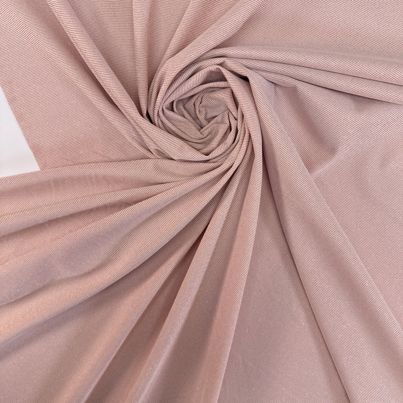 Beige Golden Knitted Fabric Polyamide Lurex Elastane