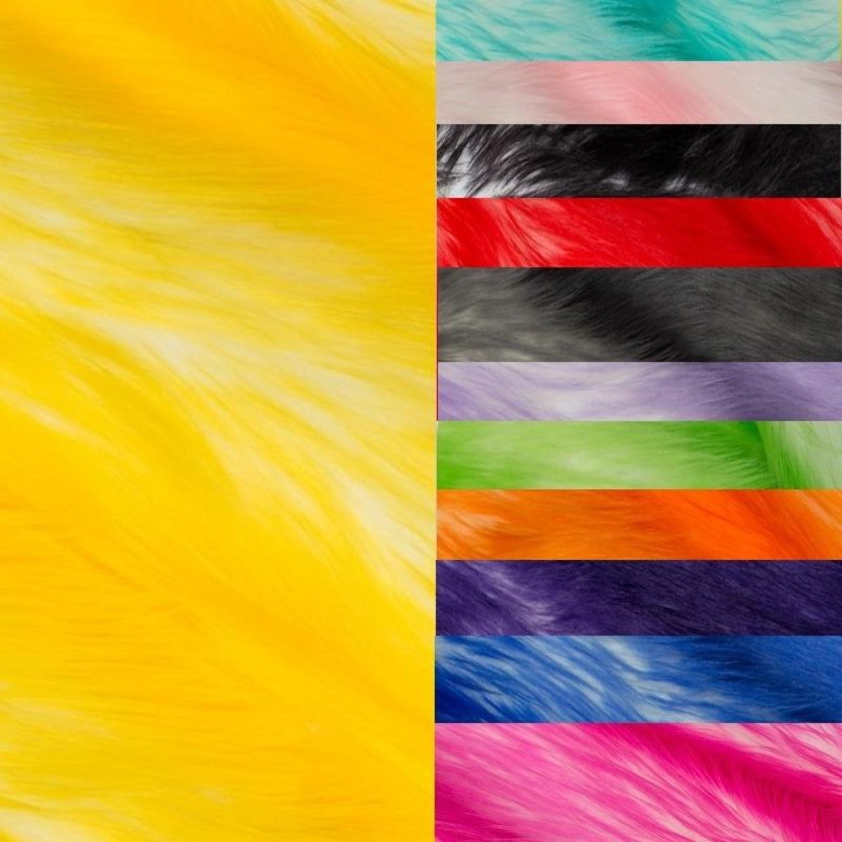 Snow Luxury Two Tone Shaggy Faux Fur Fabric - Acrylic Polyester Faux Fur Fabric, Two Tone Shaggy, 60" Width (1 Yard)