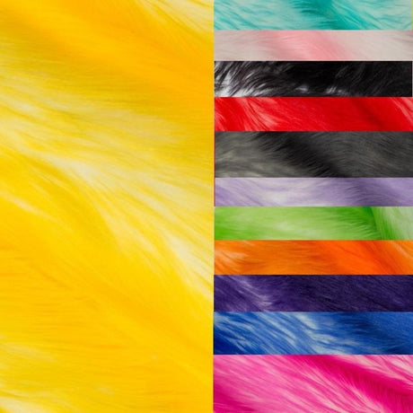 Snow Luxury Two Tone Shaggy Faux Fur Fabric - Acrylic Polyester Faux Fur Fabric, Two Tone Shaggy, 60" Width (1 Yard)