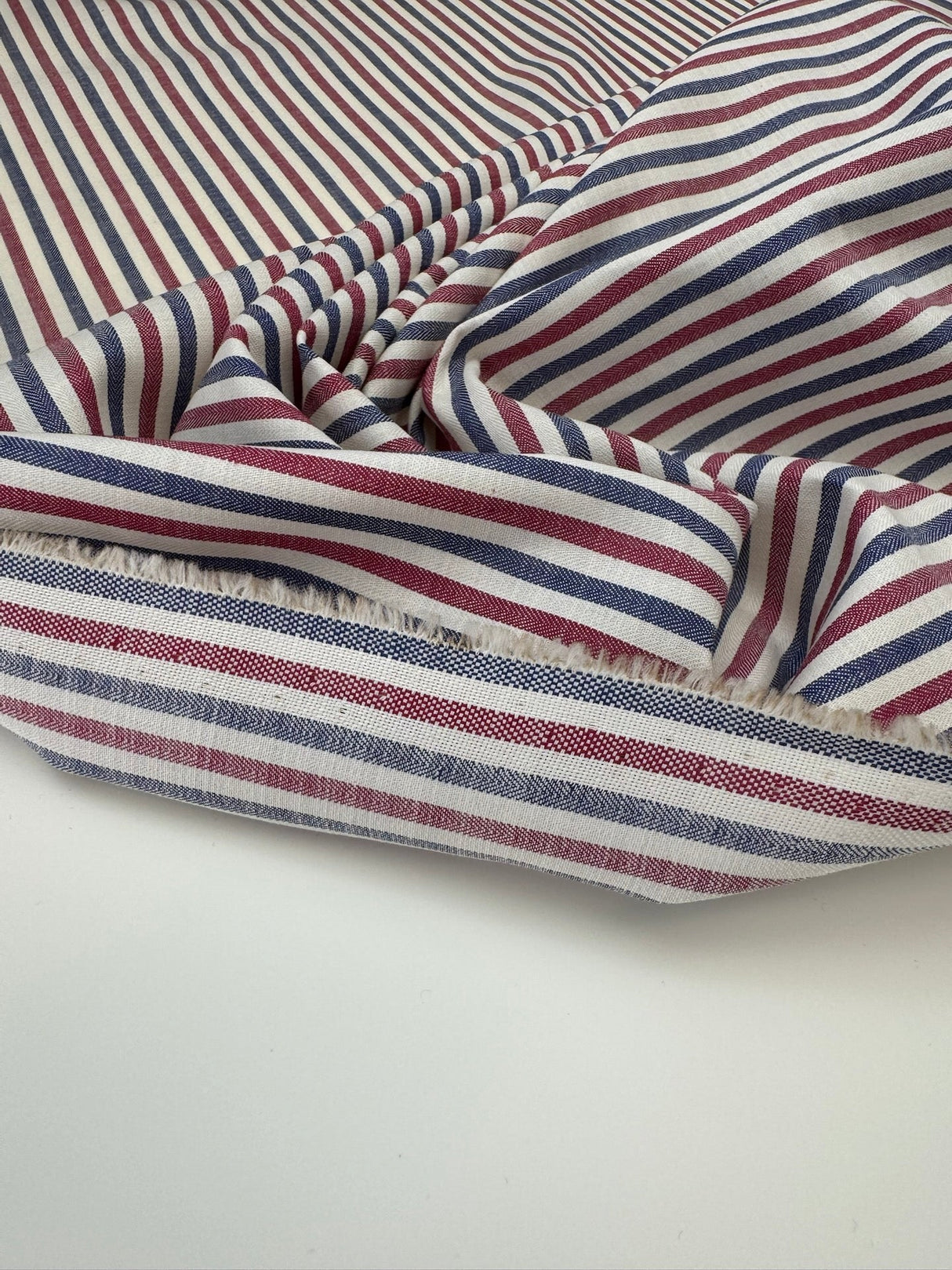 Cotton Twill Fabric Multicolour Stripes Herringbone