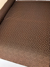 Wool Staple Fabric Brown Beige Floral Print
