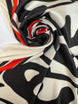 Polyester Sateen Printed Red Multicolour