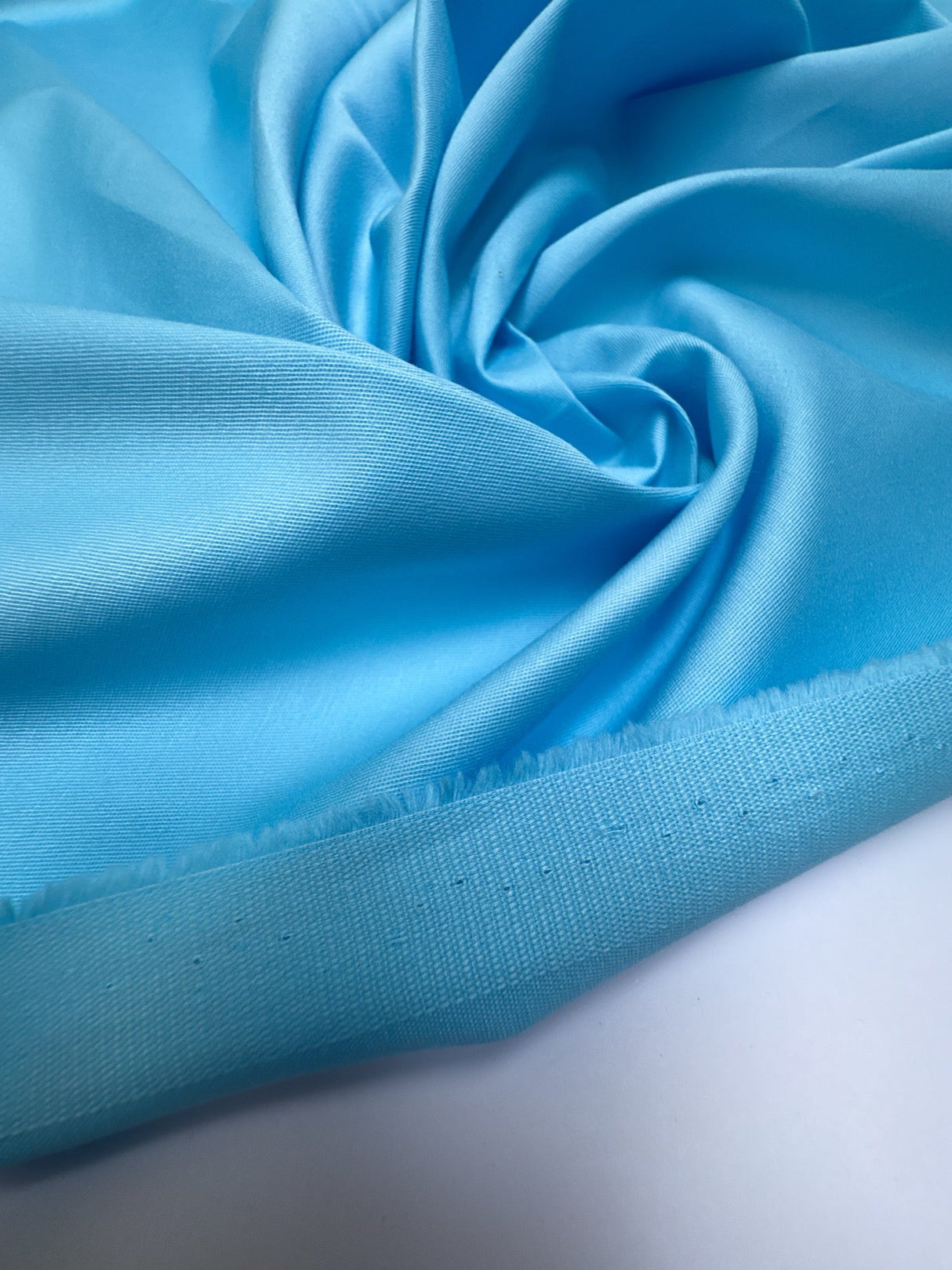 Blue Viscose Elastane Twill