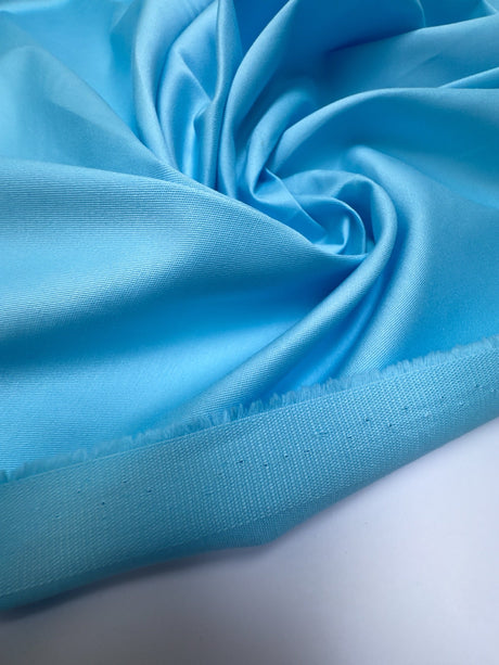 Blue Viscose Elastane Twill